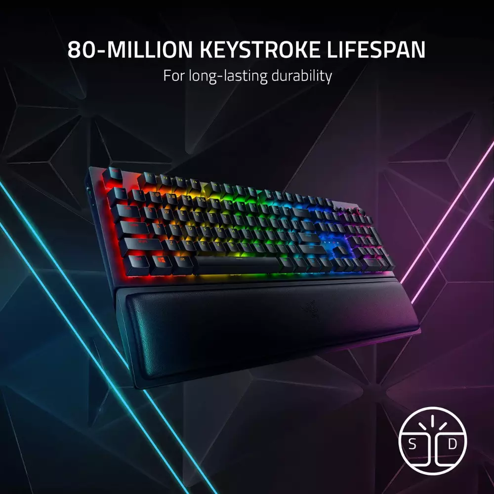 Геймърска клавиатура Razer BlackWidow V3 Pro Green Mechanical Switch