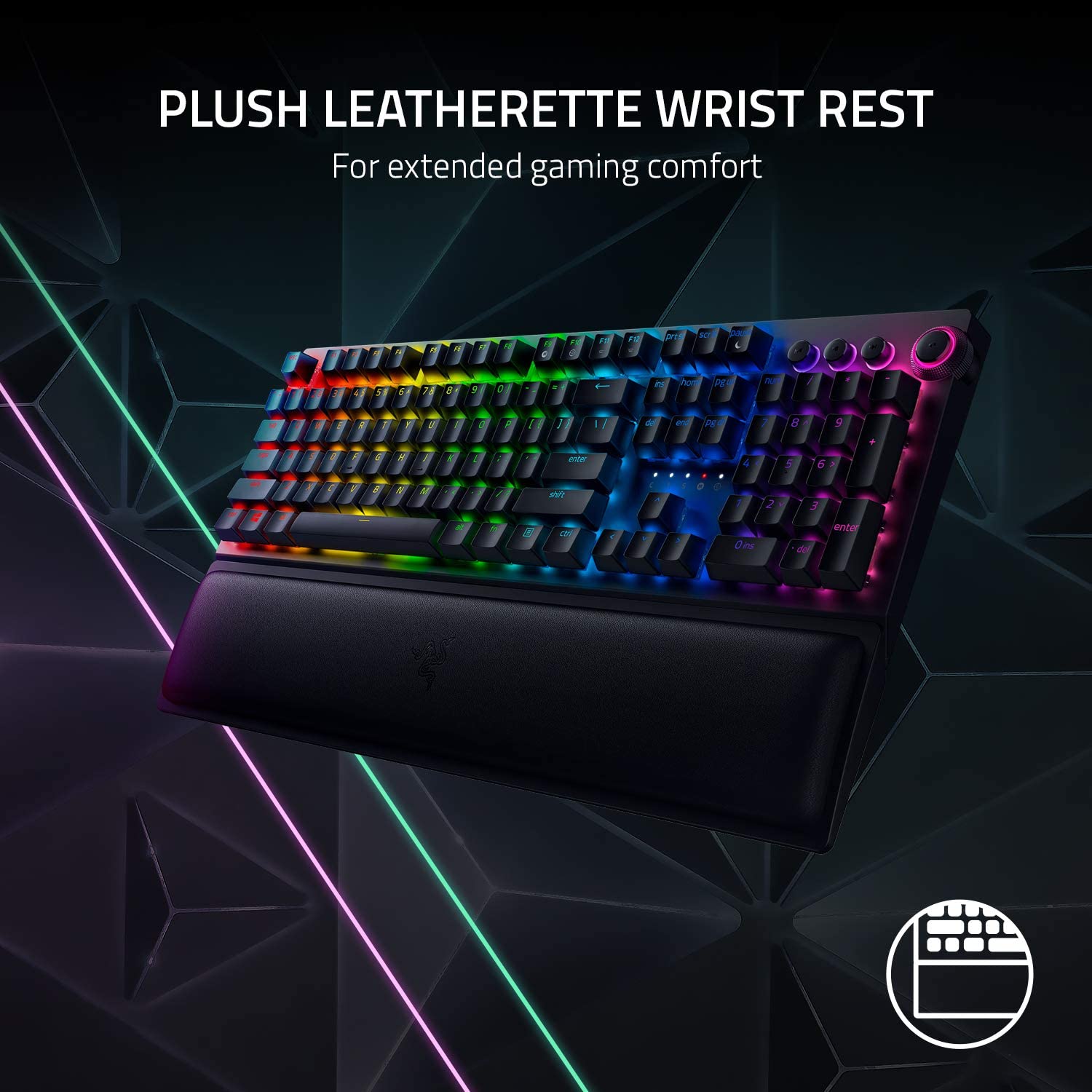 Геймърска клавиатура Razer BlackWidow V3 Pro Green Mechanical Switch