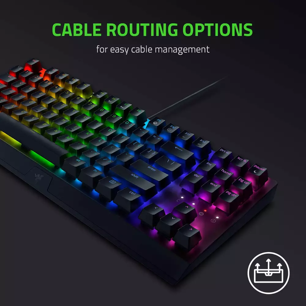 Гаймърска клавиатура Razer BlackWidow V3 Tenkeyless Mechanical Green Switch