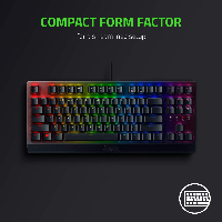Гаймърска клавиатура Razer BlackWidow V3 Tenkeyless Mechanical Green Switch