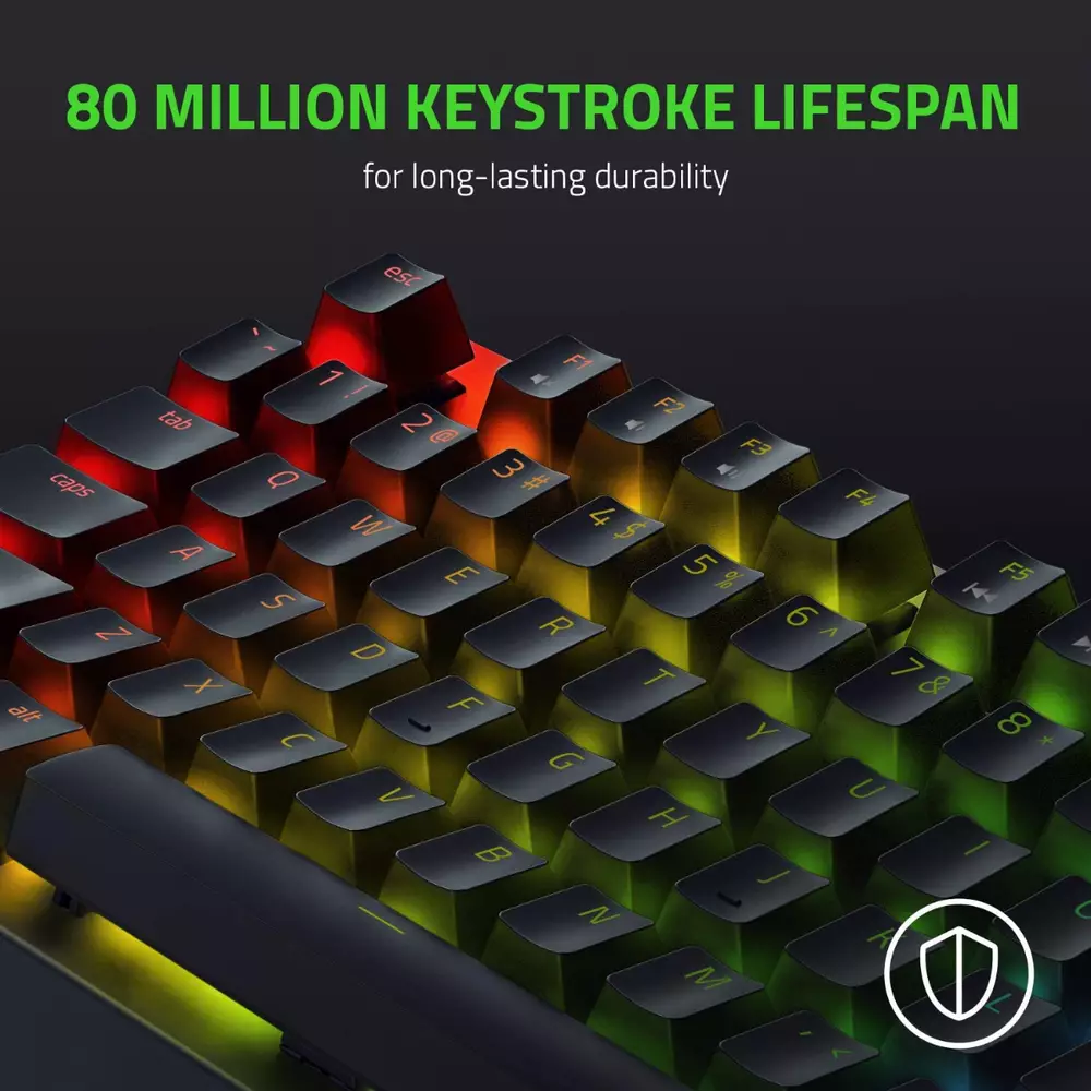 Гаймърска клавиатура Razer BlackWidow V3 Tenkeyless Mechanical Green Switch