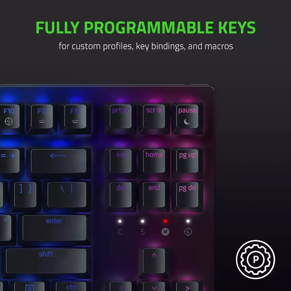 Гаймърска клавиатура Razer BlackWidow V3 Tenkeyless Mechanical Green Switch
