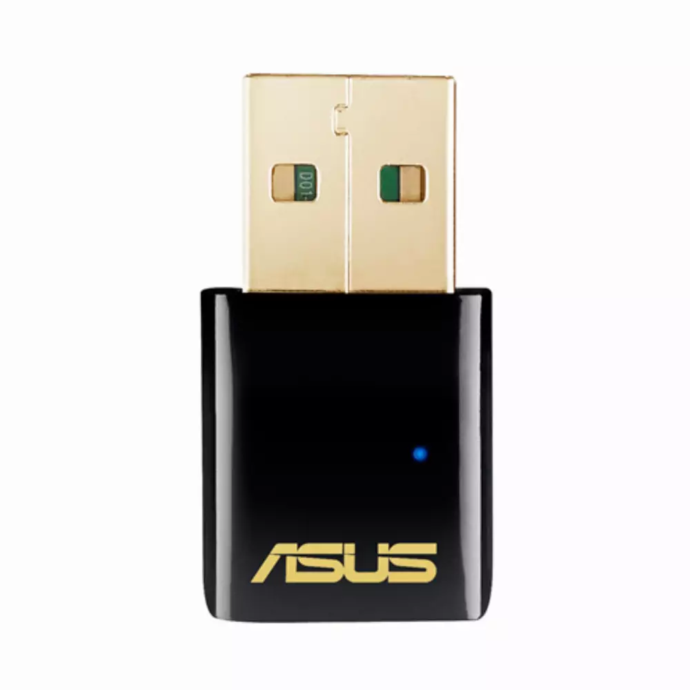 Безжичен USB Адаптер ASUS USB-AC51, Dual-band, 2.4Ghz-150Mbps/ 5Ghz-433Mbps, USB 2.0
