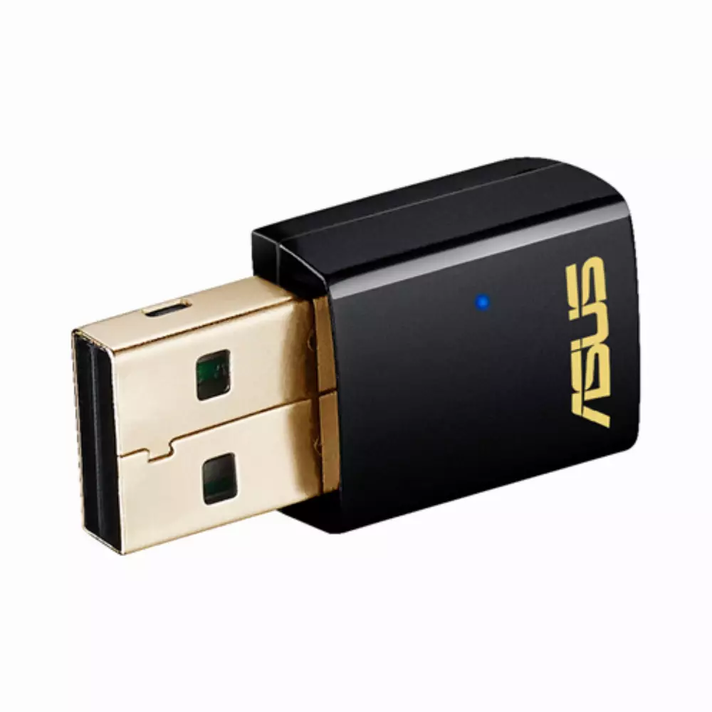 Безжичен USB Адаптер ASUS USB-AC51, Dual-band, 2.4Ghz-150Mbps/ 5Ghz-433Mbps, USB 2.0