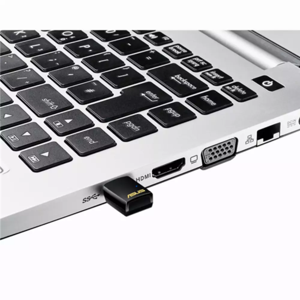 Безжичен USB Адаптер ASUS USB-AC51, Dual-band, 2.4Ghz-150Mbps/ 5Ghz-433Mbps, USB 2.0