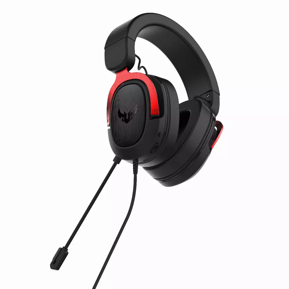 Геймърски слушалки ASUS TUF Gaming H3 Red 7.1 Virtual surround sound