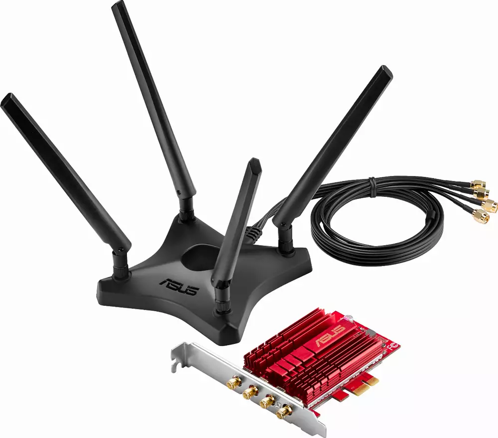 Безжичен адаптер ASUS PCE-AC88, AC3100 Dual Band PCIe Wi-Fi
