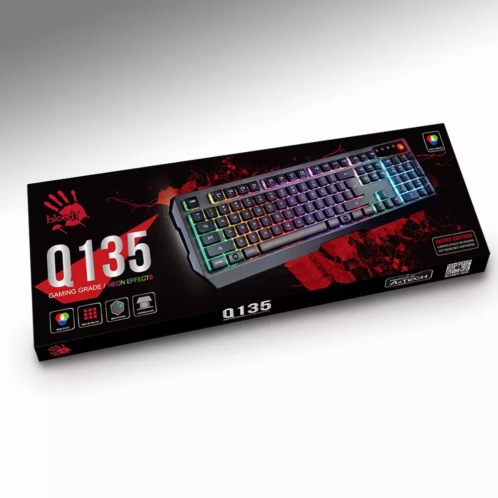 Геймърска клавиатура A4tech Bloody Q135 - Черна