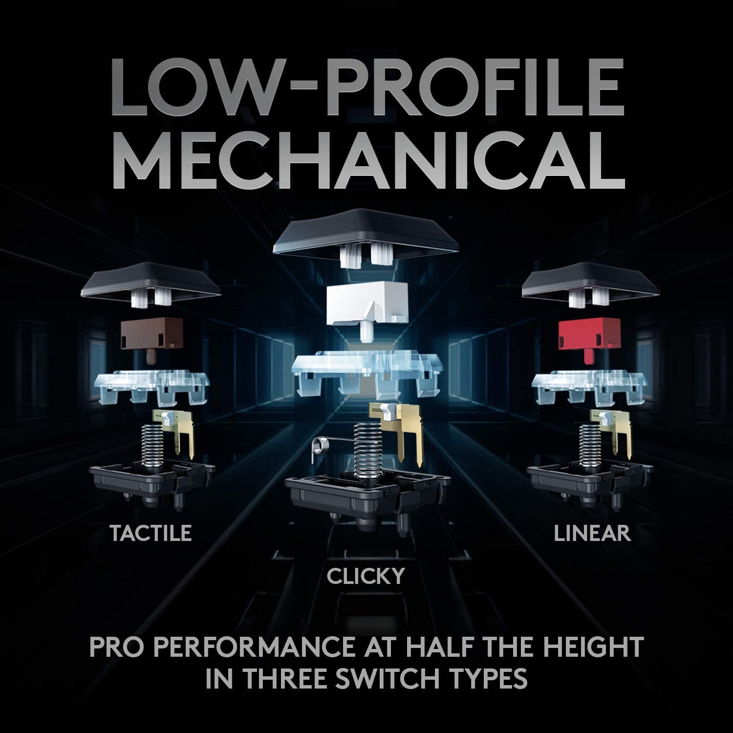Геймърска клавиатура LOGITECH G915 TKL GL Clicky Switches