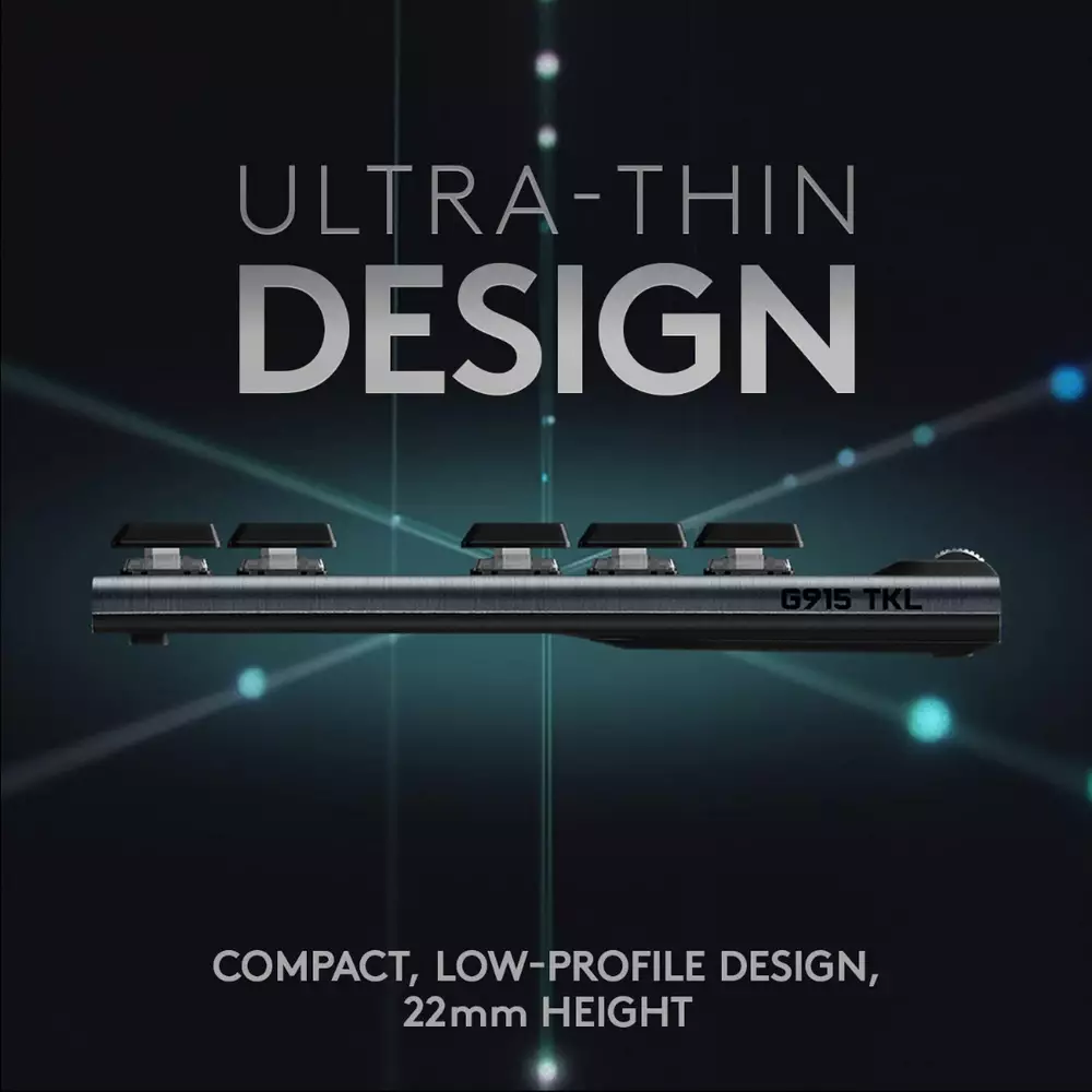 Геймърска клавиатура LOGITECH G915 TKL GL Tactile Switches