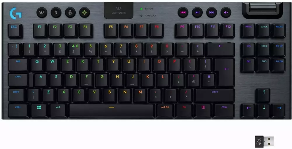 Геймърска клавиатура LOGITECH G915 TKL GL Tactile Switches