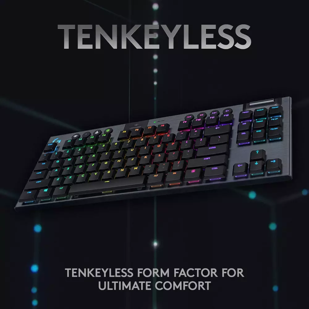Геймърска клавиатура LOGITECH G915 TKL GL Tactile Switches