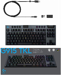 Геймърска клавиатура LOGITECH G915 TKL GL Tactile Switches