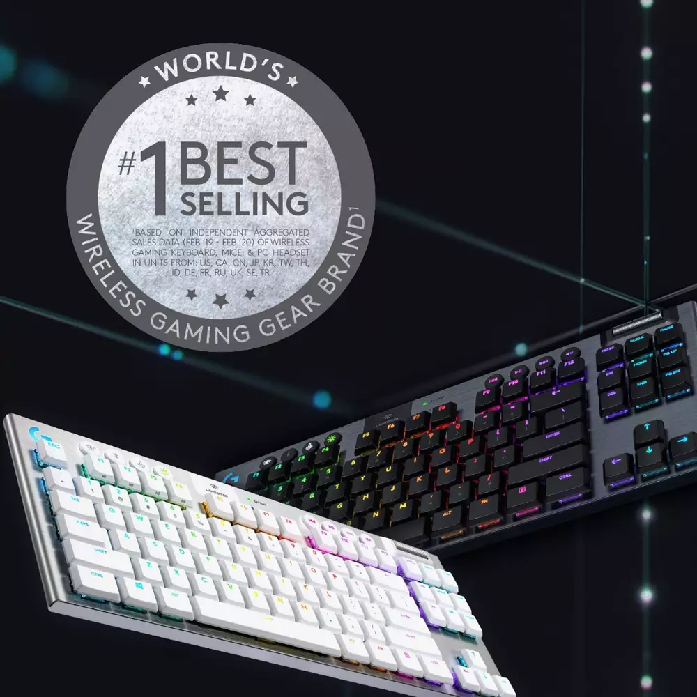 Геймърска клавиатура LOGITECH G915 TKL GL Tactile Switches