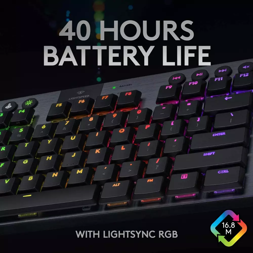 Геймърска клавиатура LOGITECH G915 TKL GL Tactile Switches