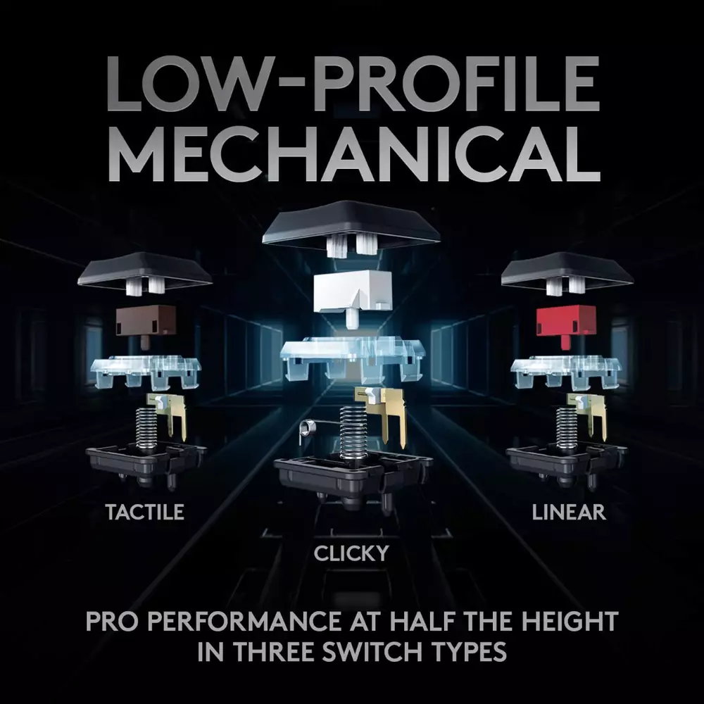 Геймърска клавиатура LOGITECH G915 TKL GL Tactile Switches