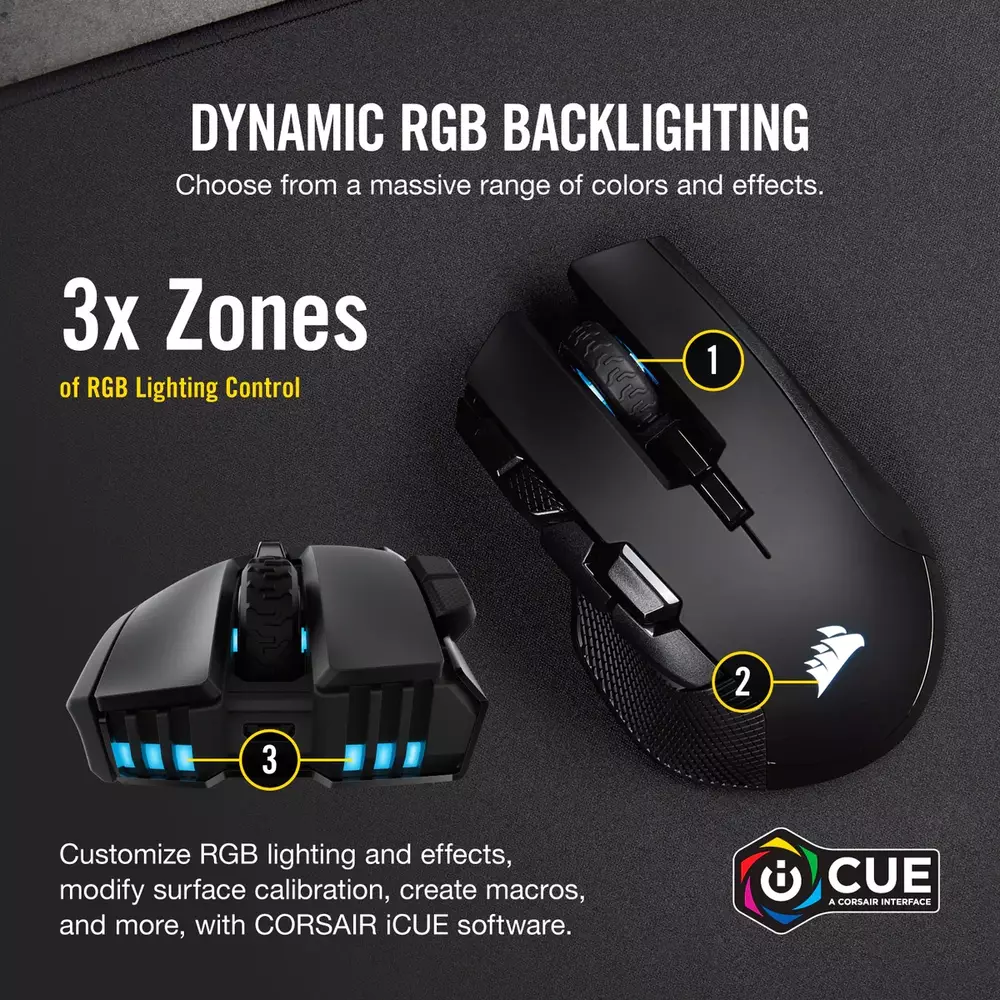 Геймърска мишка CORSAIR IRONCLAW RGB - CH-9317011-EU