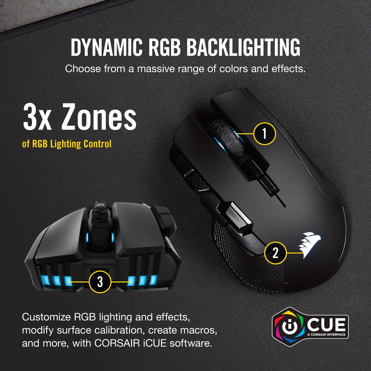 Геймърска мишка CORSAIR IRONCLAW RGB - CH-9317011-EU