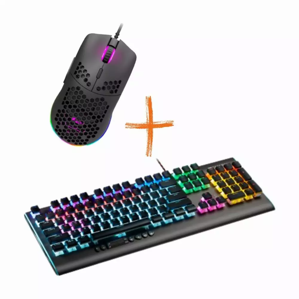 Συσκευασία gaming ποντικιού + πληκτρολόγιο CANYON Puncher CND-SGM11B Black RGB & CANYON Interceptor CND-SKB8-US