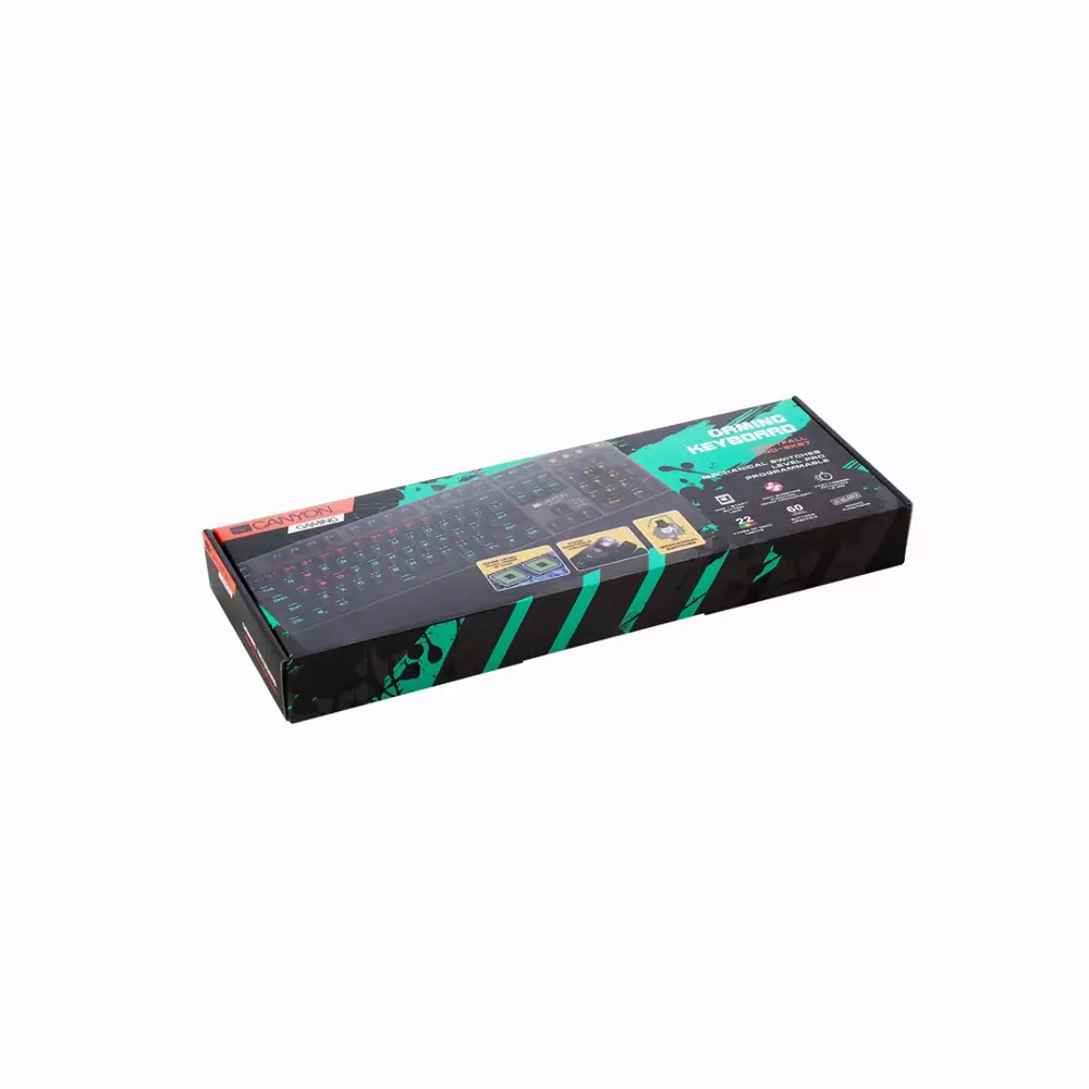 Комплект геймърска мишка + клавиатура CANYON Corax CND-SGM05N & CANYON Nightfall CND-SKB7-US