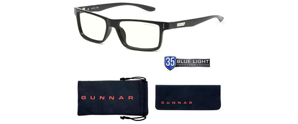 Геймърски очила GUNNAR Vertex Onyx, Clear Natural, Черен