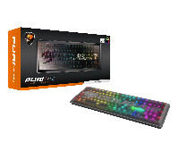 Геймърска клавиатура Cougar Puri RGB Red Switches, защитен капак