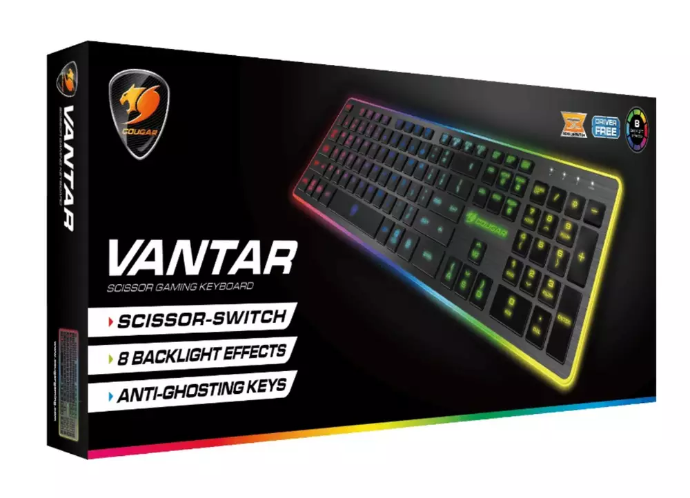 Геймърска клавиатура COUGAR VANTAR Scissor-switch