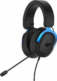 Геймърски слушалки ASUS TUF Gaming H3 Blue 7.1 Virtual Surround Sound