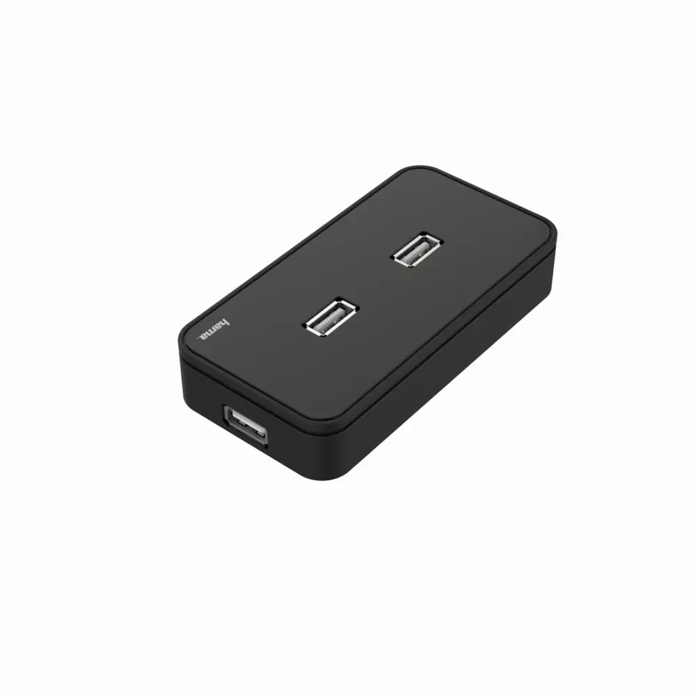 USB хъб със захранване HAMA, USB 2.0, 1:7,Черен