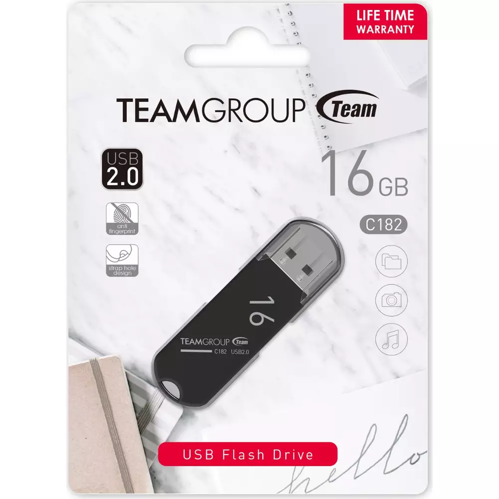 USB памет Team Group C182 16GB USB 2.0 Black