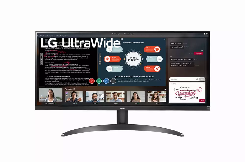 Монитор LG 29" 29WP500-B, FHD 2560x1080, IPS, sRGB 99%, HDR, AMD FreeSync