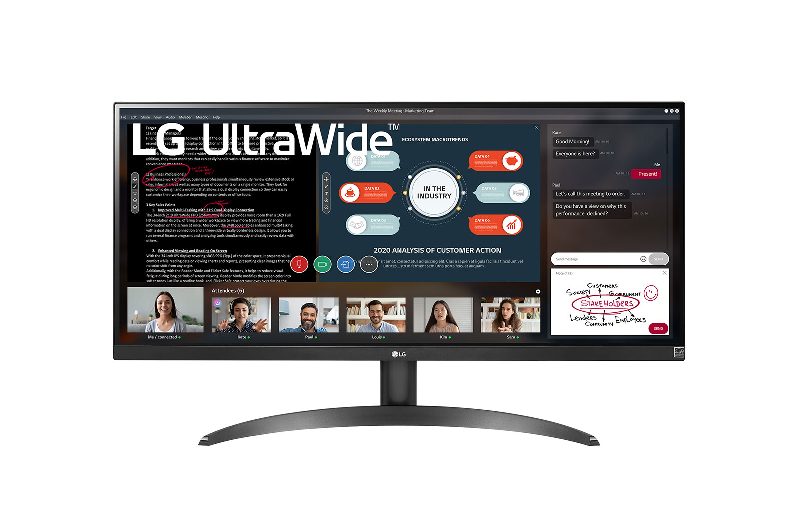 Монитор LG 29" 29WP500-B, FHD 2560x1080, IPS, sRGB 99%, HDR, AMD FreeSync