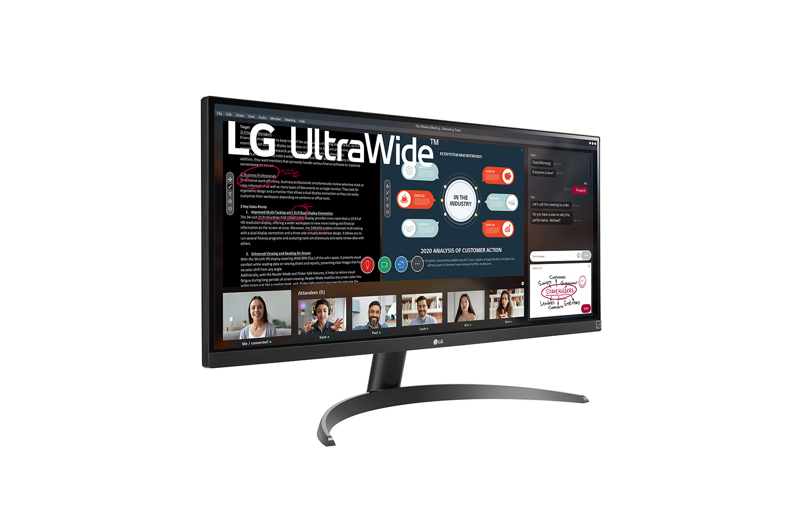Монитор LG 29" 29WP500-B, FHD 2560x1080, IPS, sRGB 99%, HDR, AMD FreeSync