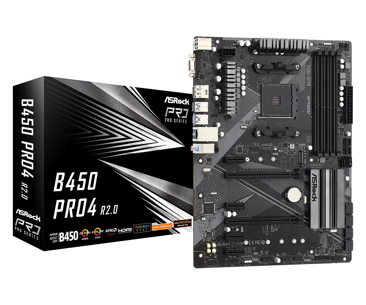Дънна платка ASROCK B450 PRO4 R2.0 