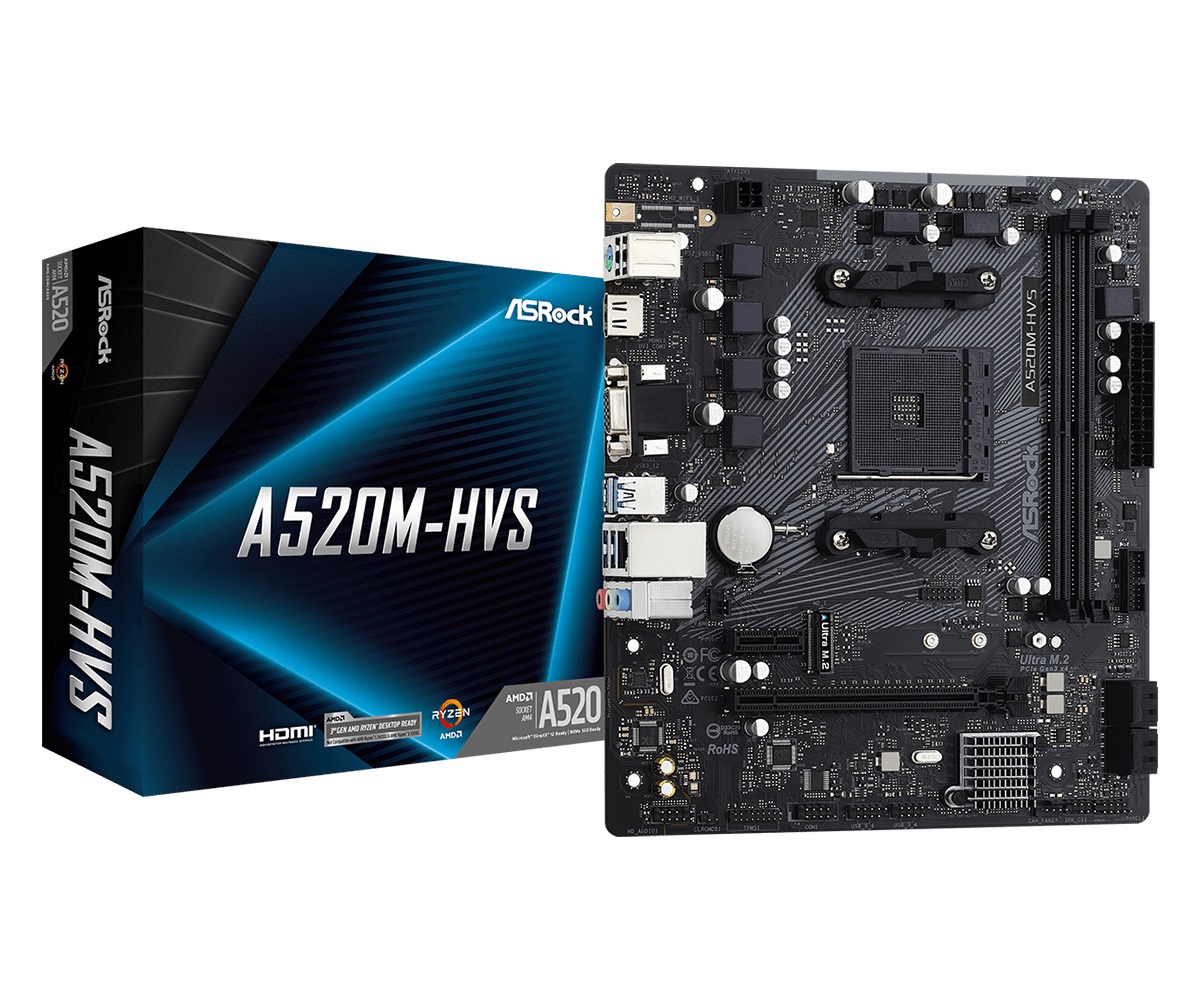 Дънна платка Asrock A520M-HVS 