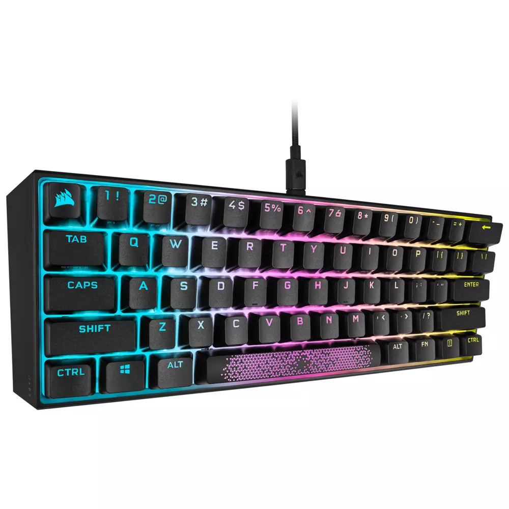 Геймърска механична клавиатура CORSAIR K65 RGB MINI 60% - CHERRY MX Red