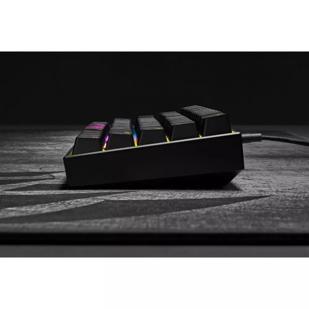 Геймърска механична клавиатура CORSAIR K65 RGB MINI 60% - CHERRY MX Red