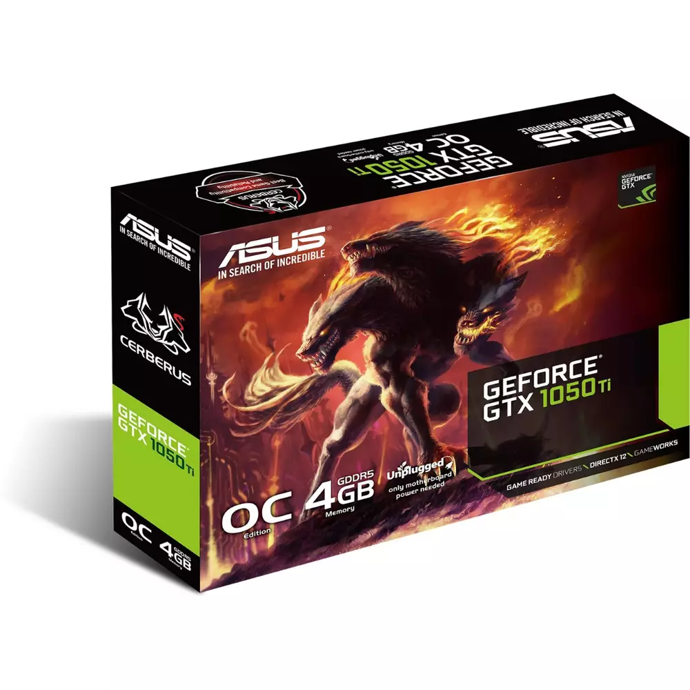 Видео карта ASUS Cerberus GeForce GTX 1050 Ti OC Edition 4GB