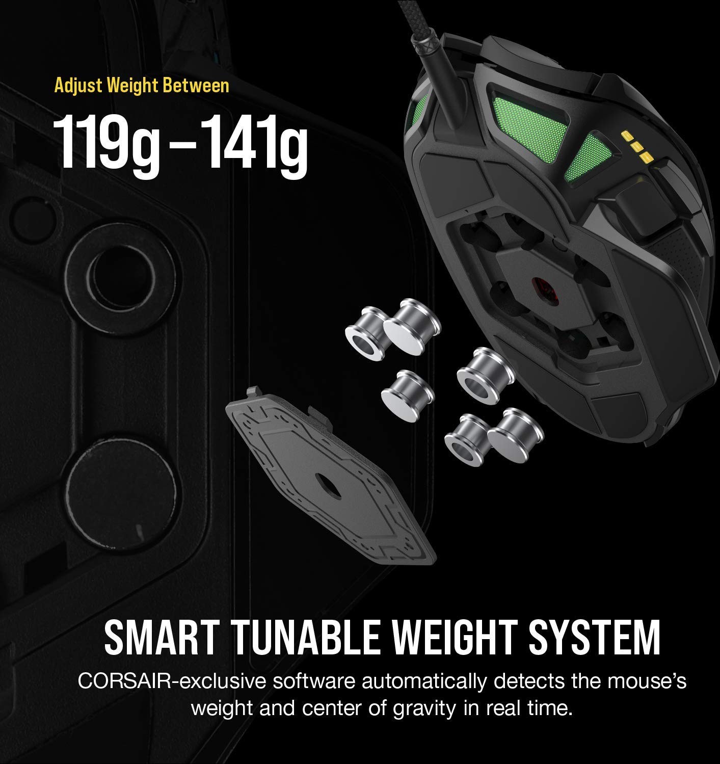 Геймърска мишка CORSAIR NIGHTSWORD RGB Tunable FPS/MOBA - CH-9306011-EU