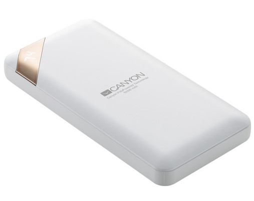 Външна батерия CANYON CNE-CPBP10W Power Bank 10000mAh Бяла