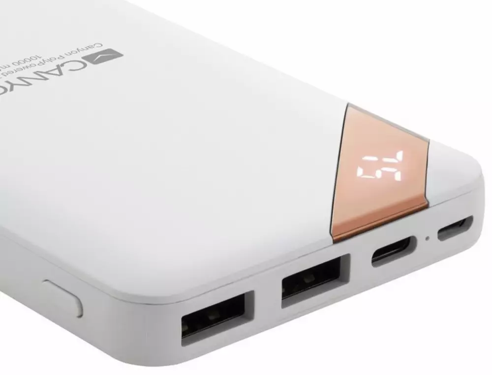 Външна батерия CANYON CNE-CPBP10W Power Bank 10000mAh Бяла