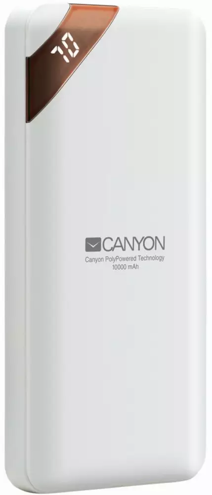 Външна батерия CANYON CNE-CPBP10W Power Bank 10000mAh Бяла
