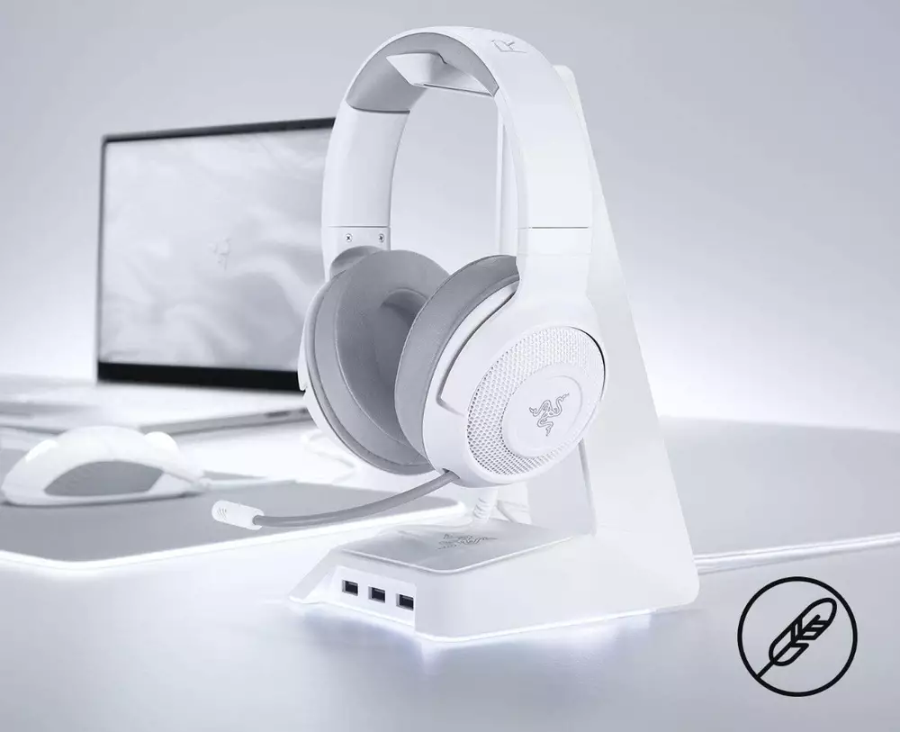 Геймърски слушалки Razer Kraken X Mercury Gaming Headset White