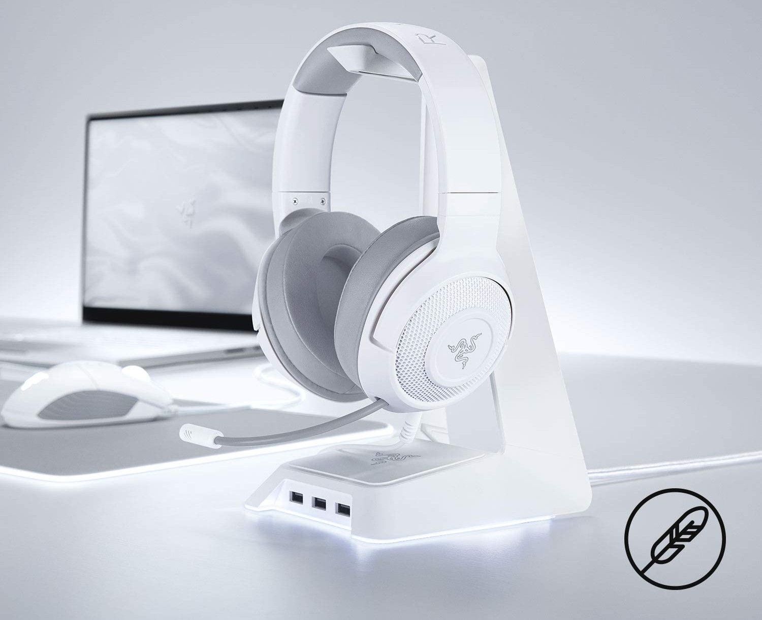 Геймърски слушалки Razer Kraken X Mercury Gaming Headset White