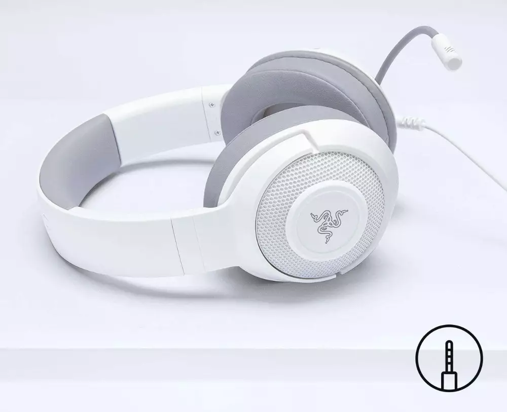 Геймърски слушалки Razer Kraken X Mercury Gaming Headset White