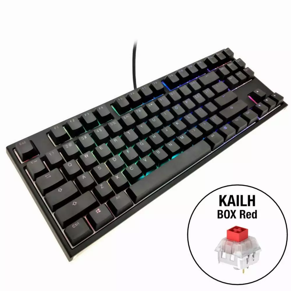 Геймърскa механична клавиатура Ducky One 2 TKL RGB, Kailh BOX Red