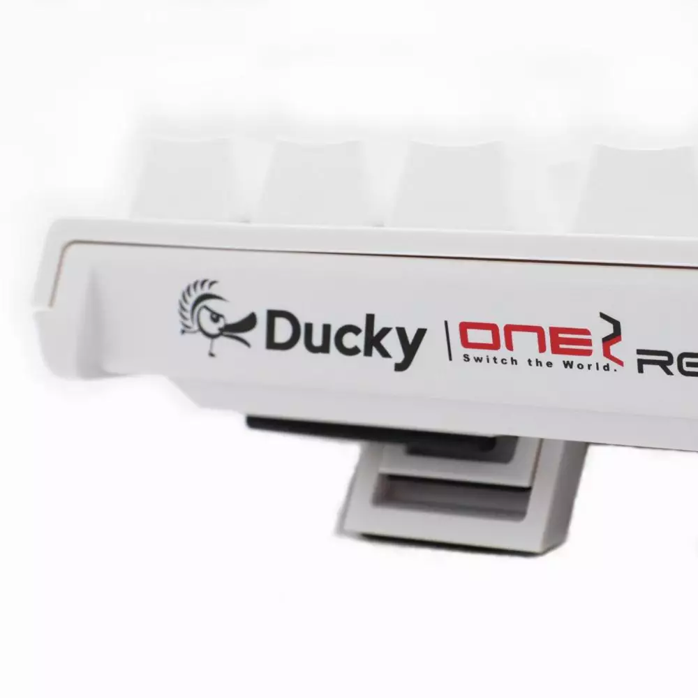 Геймърскa механична клавиатура Ducky One 2 TKL White RGB, Kailh BOX Silent Pink
