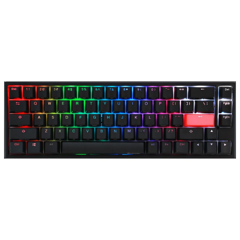 Геймърскa механична клавиатура Ducky One 2 SF RGB, Kailh BOX Silent Pink