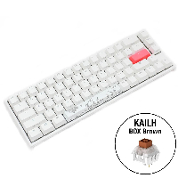 Геймърскa механична клавиатура Ducky One 2 SF White RGB, Kailh BOX Brown