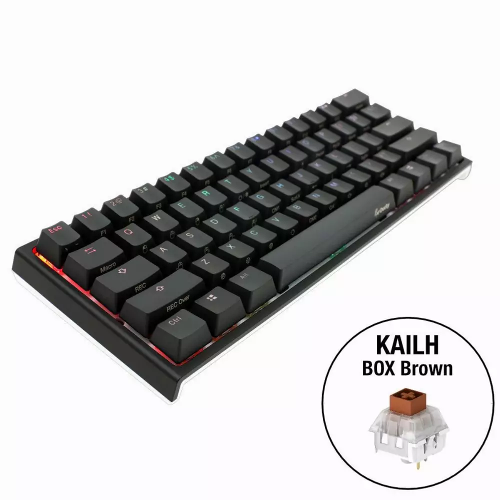 Геймърскa механична клавиатура Ducky One 2 Mini V2 RGB, Kailh BOX Brown